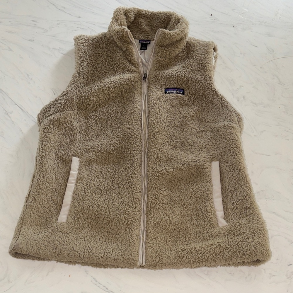 Patagonia Cozy Tan Fleece Vest